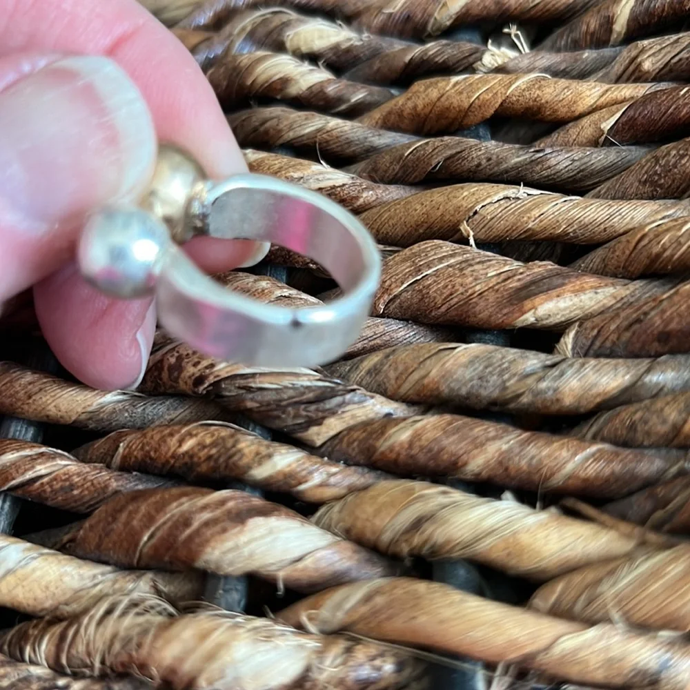 Gold And Silver Tone Ball Ring